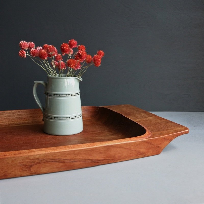 Dansk Teak Tray - Rectangular, Raised Lip, 1950s — Jeni Sandberg
